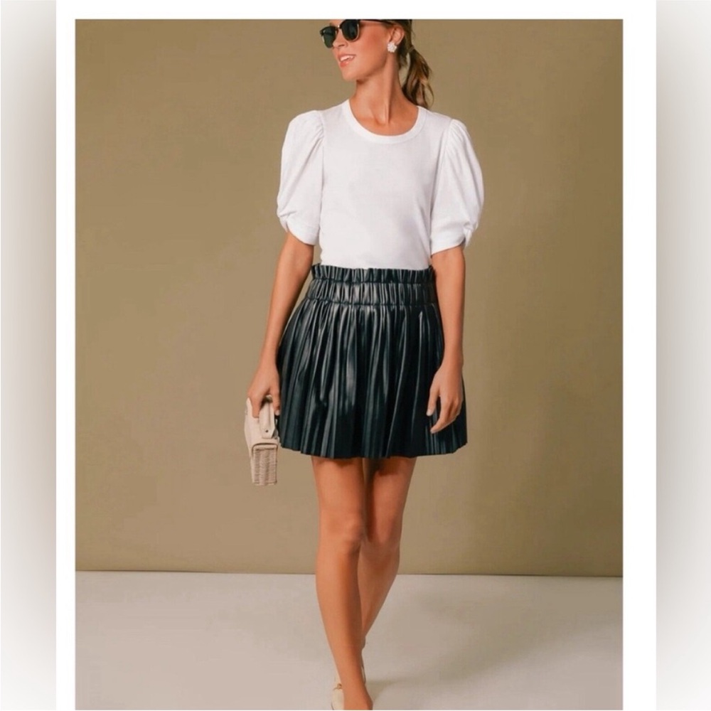 DO+BE Black Faux Leather Skirt‎